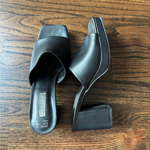 Primark Women's Black Slide Sandals with heels | 8 - Picture 2 of 5
